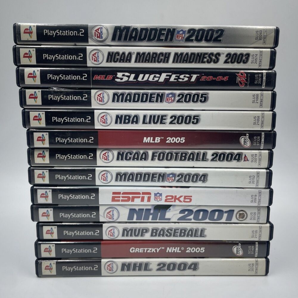 PS 2 Sports Mega Lot -13 Games- ESPN 2K5/ MVP Baseball Madden++🏈⚾️🏒